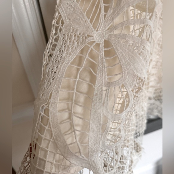 FARM Rio White Lace Guipure Midi Skirt - Picture 14 of 16